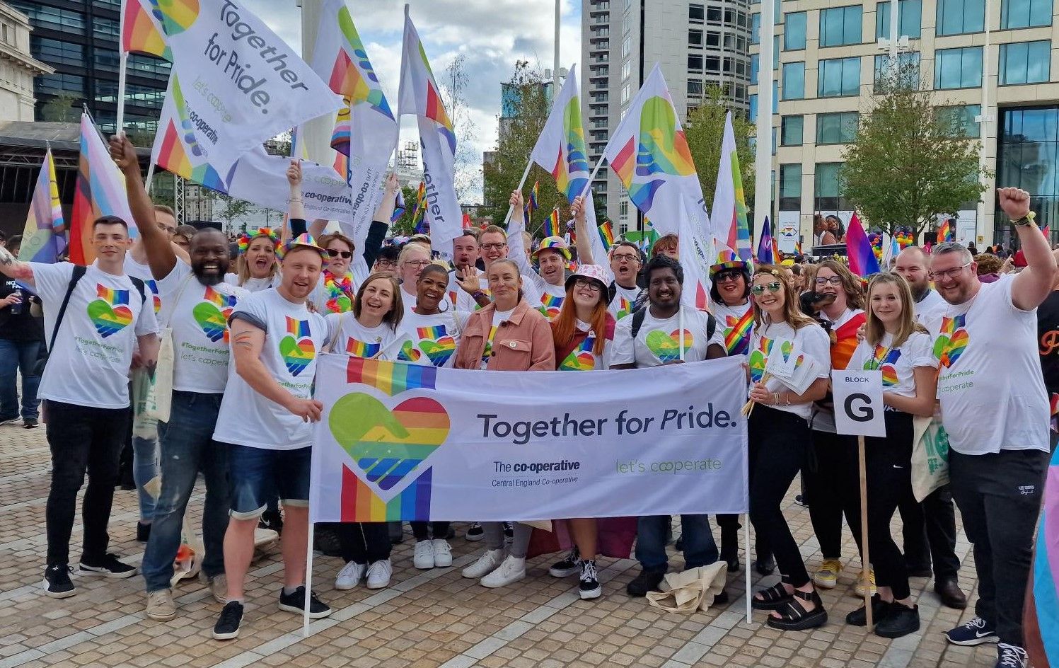 Colleagues celebrate Birmingham Pride
