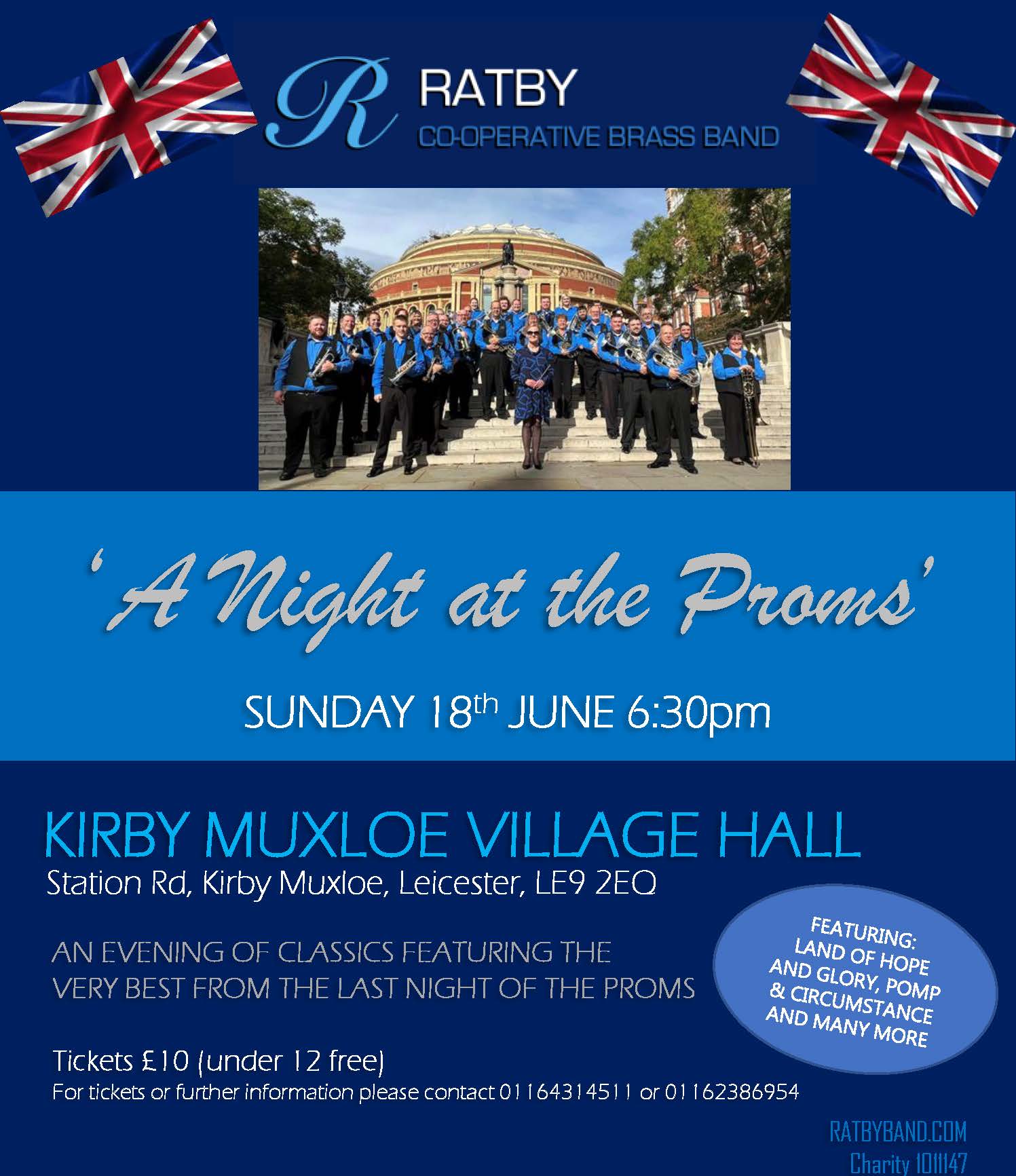 Ratby Co-op Band Night at the Proms - Sunday 18th June 2023