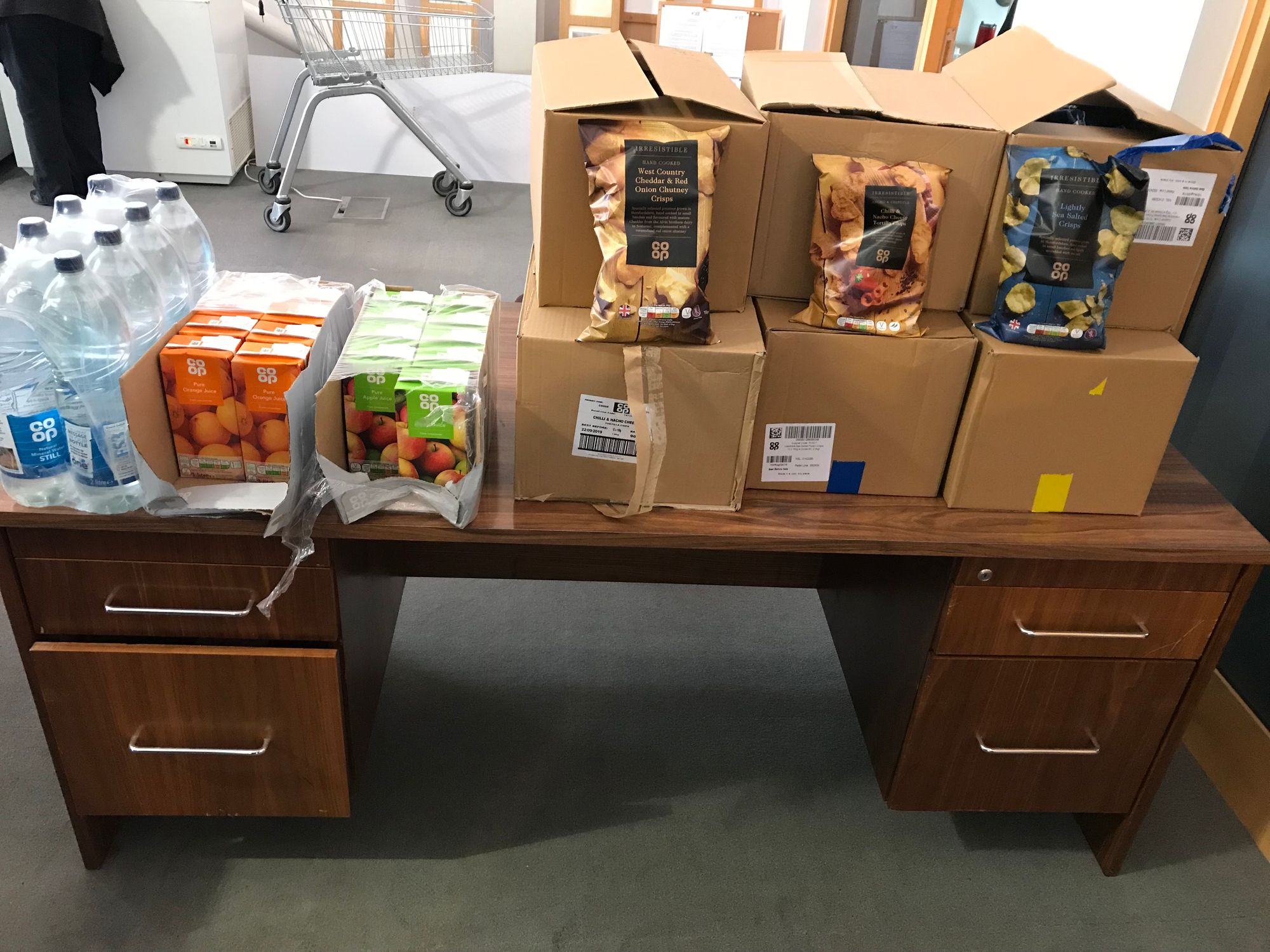 Excess food from meetings donated to local food bank