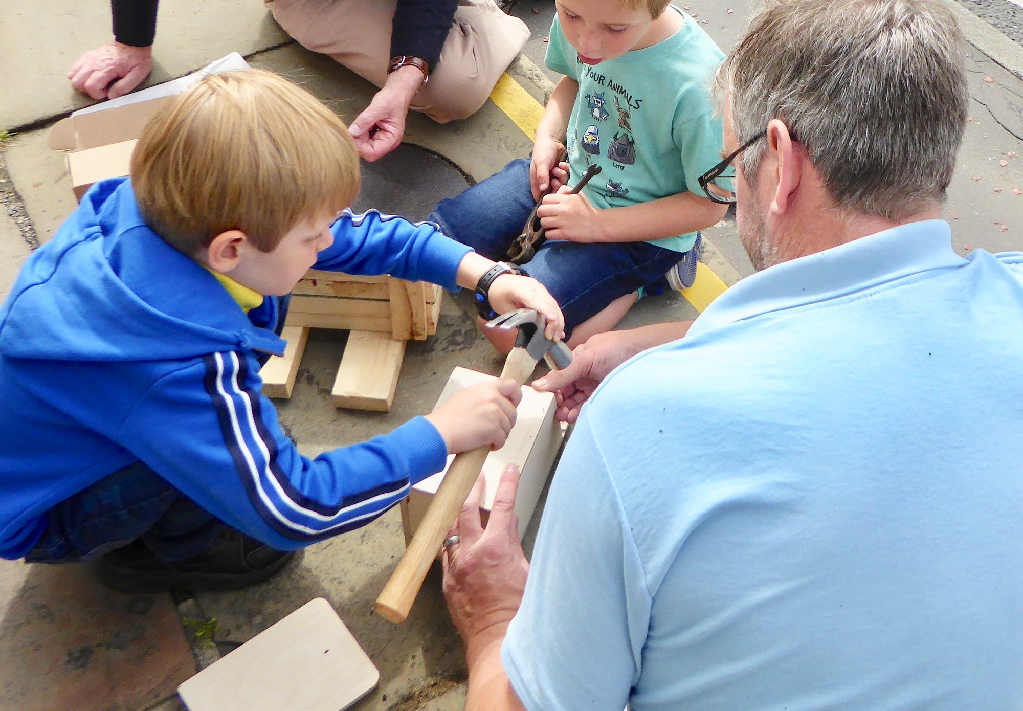 Bird box making in New Mill