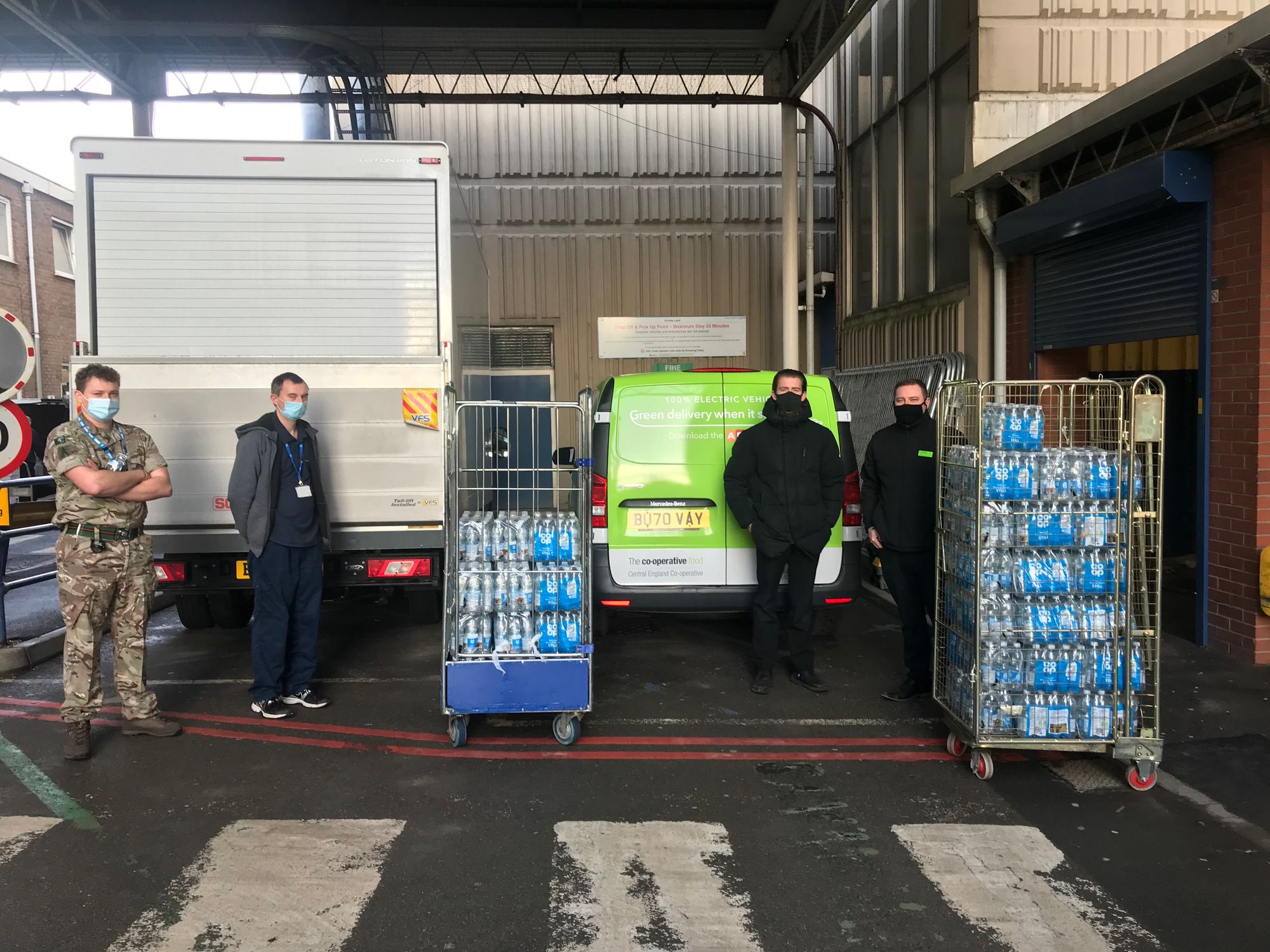 Lifesaving frontline NHS heroes in Leicester boosted by donation of 1,000 bottles of water