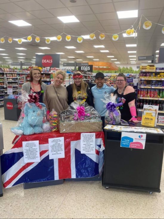 Acting legend Stephen Graham stopped off at store in Leicestershire to help back charity event