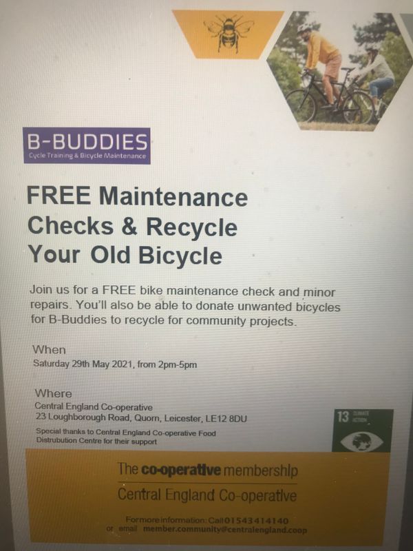 Donate unwanted Bicycles & FREE Maintenance checks