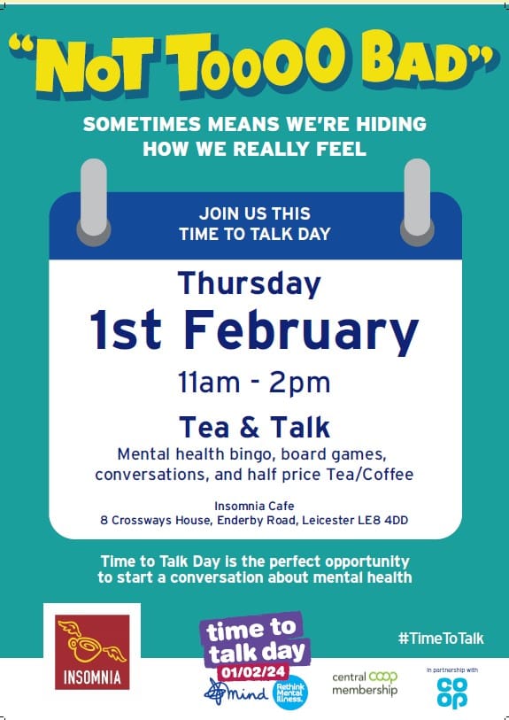 Join us on Tuesday 1st February for Time to Talk Day 2024